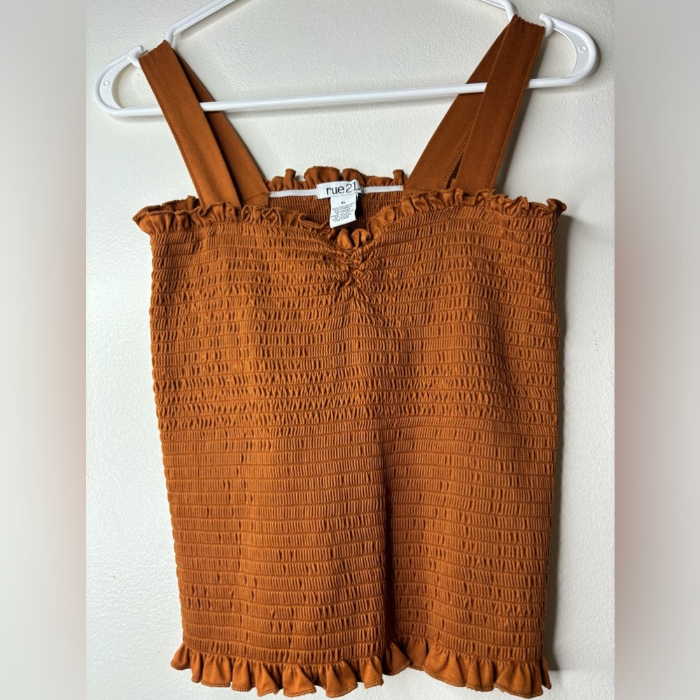 Rue21 Straps Smocked Crop Top Size XL